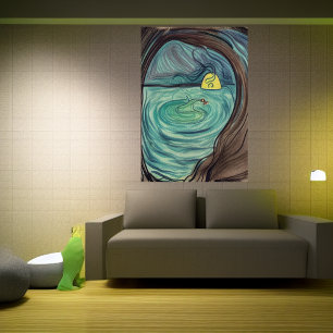 The lake underground AI Art Poster