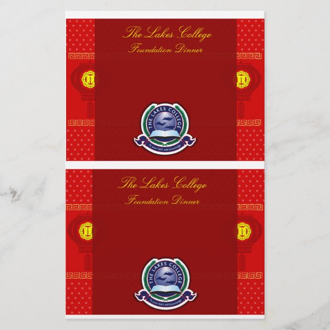 The Lakes College Foundation Dinner table resv (Front)