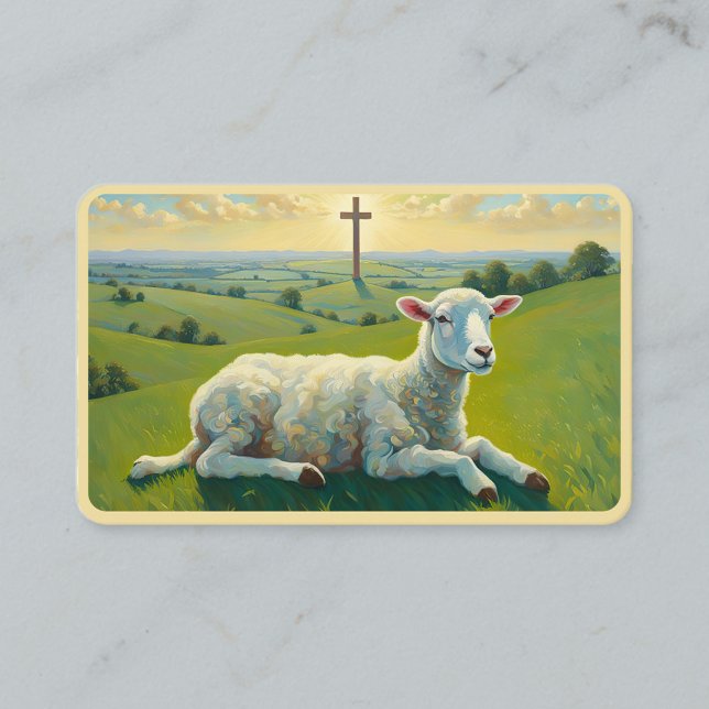 The Lamb and the Cross Holy Card (Creator Uploaded)