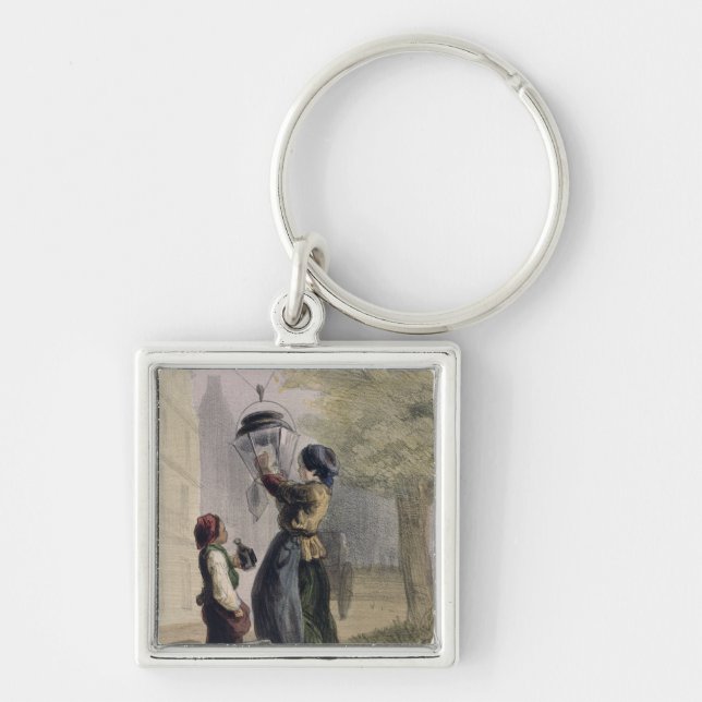 The Lamplighter, from 'Les Femmes de Paris' Key Ring (Front)