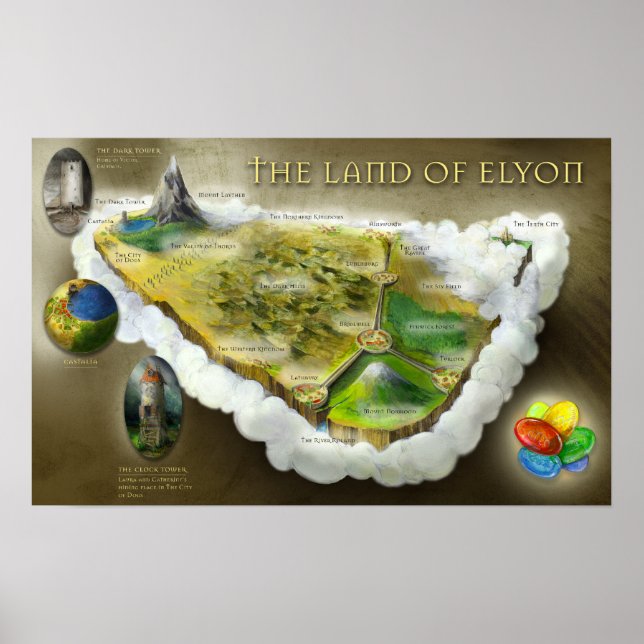 The Land of Elyon | Map Poster (Front)