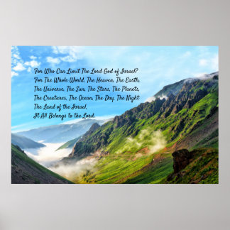 "The Land of Israel Is Blessed" Prophecy 2019 Poster