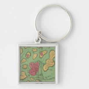 The Land Of Moriah Or Jerusalem Key Ring