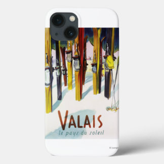 The Land of Sunshine - Skis Standing in Snow iPhone 13 Case