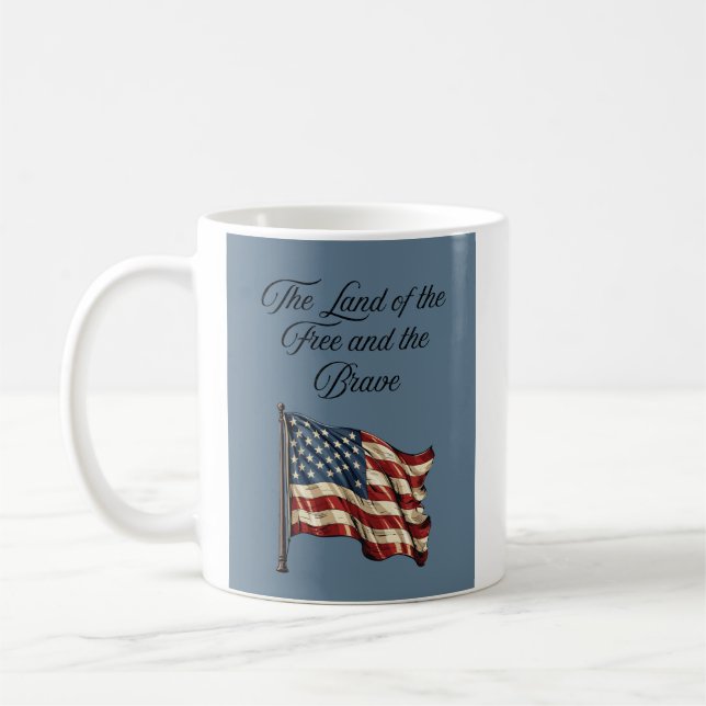 The Land of the Free and the Brave Mug (Left)