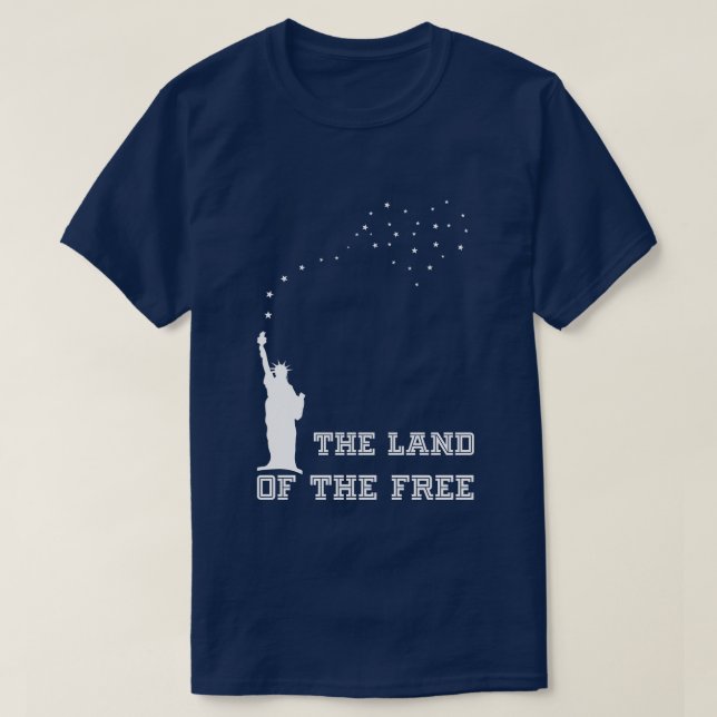 The Land Of The Free elegant patriotic T-Shirt (Design Front)