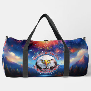 The Land Of The Free Home Brown Eagle Fireworks M Duffle Bag