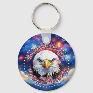 The Land Of The Free Home Brown Eagle Fireworks M Key Ring