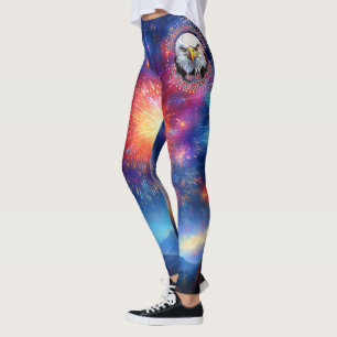 The Land Of The Free Home Brown Eagle Fireworks M Leggings
