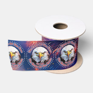 The Land Of The Free Home Brown Eagle Fireworks M Satin Ribbon