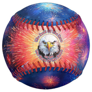 The Land Of The Free Home Brown Eagle Fireworks M Softball