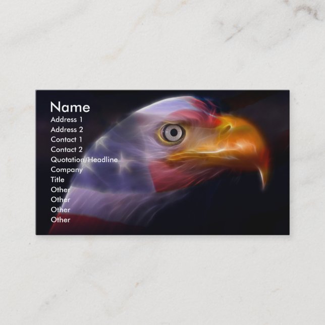 The Land of the Free, Home of the Brave Business Card (Front)