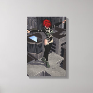 "The Landing" Digital Fantasy Sci-Fi Art Canvas Print
