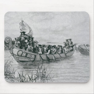 The Landing of Cadillac Mouse Mat