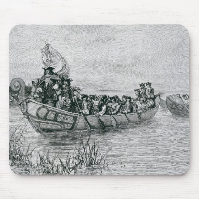 The Landing of Cadillac Mouse Mat (Front)
