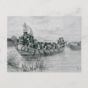 The Landing of Cadillac Postcard