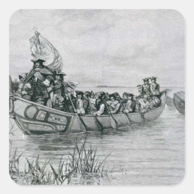 The Landing of Cadillac Square Sticker (Front)