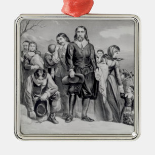 The Landing of the Pilgrims Metal Tree Decoration