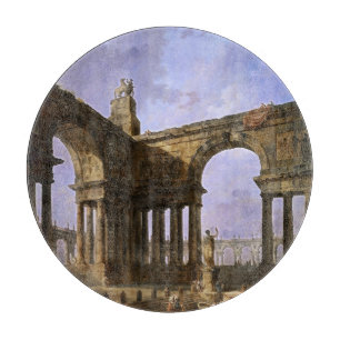 The Landing Place by Hubert Robert Cutting Board