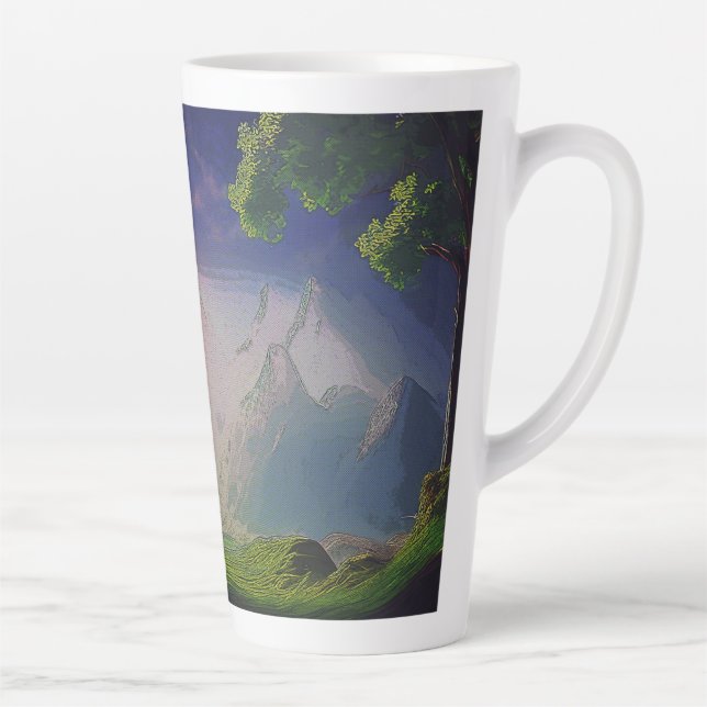 The Landscape Of An Alien World Latte Mug (Right)