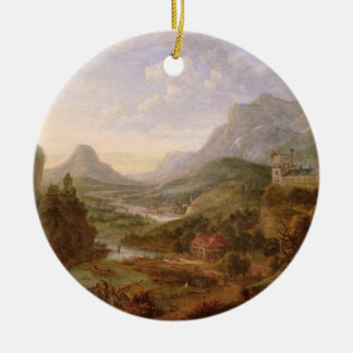 The Landscape of The Rhine Ceramic Tree Decoration