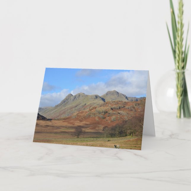 The Langdale Pikes, English Lake District Card (Front)