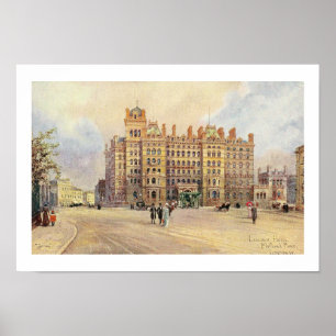 The Langham Hotel, Portland Place, London W. Poster