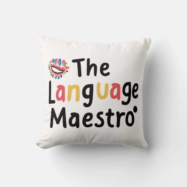The Language Maestro Cushion (Front)