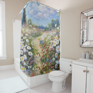 the Language of Flowers Shower Curtain
