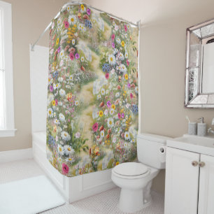 the Language of Flowers Shower Curtain