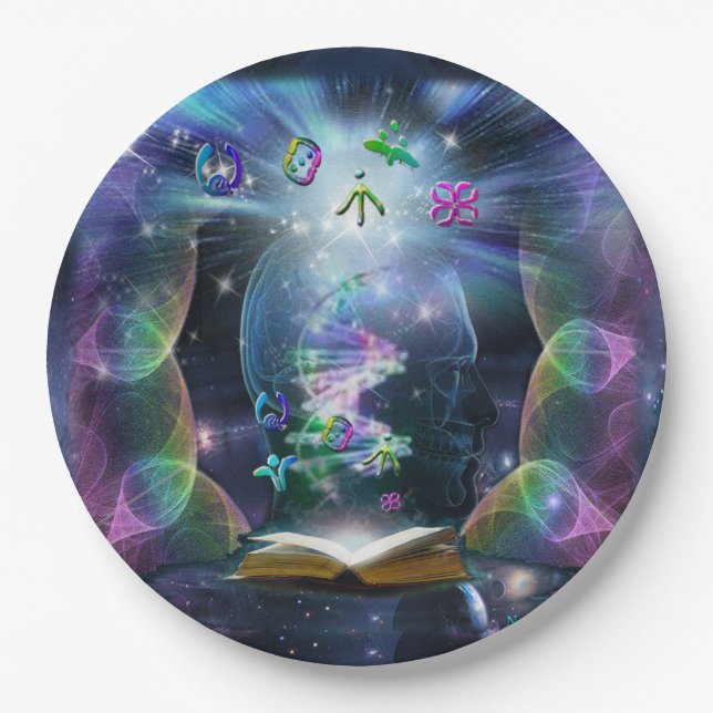 The Language of Light Paper Plate (Front)