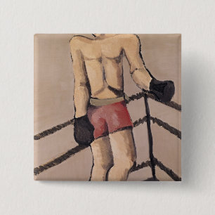 The Large Boxer 15 Cm Square Badge