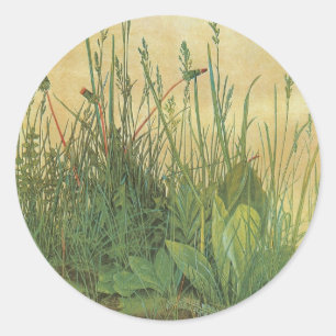The Large (Great) Piece of Turf by Albrecht Durer Classic Round Sticker