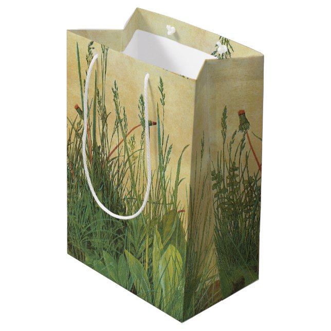 The Large (Great) Piece of Turf by Albrecht Durer Medium Gift Bag (Back Angled)