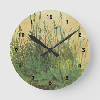 The Large (Great) Piece of Turf by Albrecht Durer Round Clock