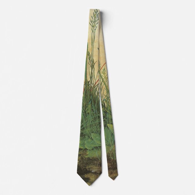 The Large (Great) Piece of Turf by Albrecht Durer Tie (Front)