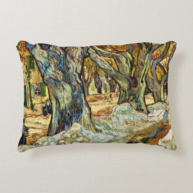 The Large Plane Trees By Vincent Van Gogh Decorative Cushion (Front)