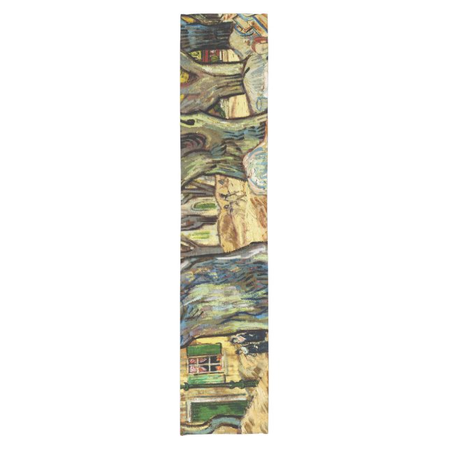The Large Plane Trees By Vincent Van Gogh Short Table Runner (Front)