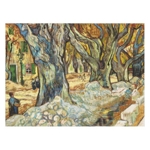 The Large Plane Trees By Vincent Van Gogh Tablecloth