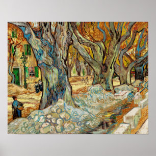 The Large Plane Trees (Road Menders at Saint-Rémy) Poster
