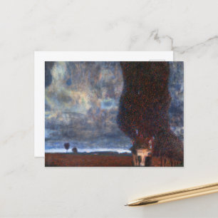 The Large Poplar II, Gathering Storm by Klimt Holiday Postcard