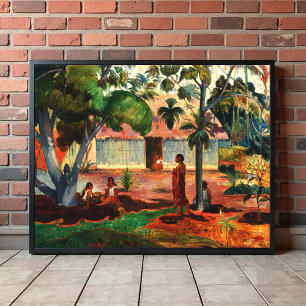 The Large Tree (1891) by Paul Gauguin Poster
