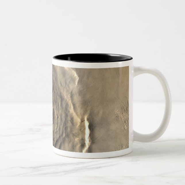 The largest known volcano in the solar system Two-Tone coffee mug (Right)