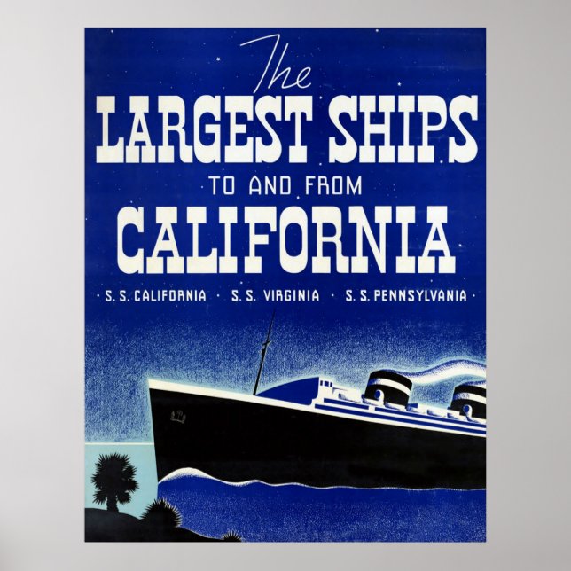 The Largest Ships To And From California Canvas Poster (Front)