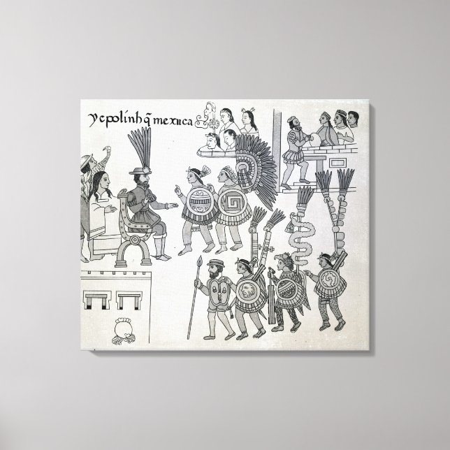 The last Aztec Emperor Cuauhtemoc surrenders Canvas Print (Front)