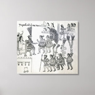 The last Aztec Emperor Cuauhtemoc surrenders Canvas Print
