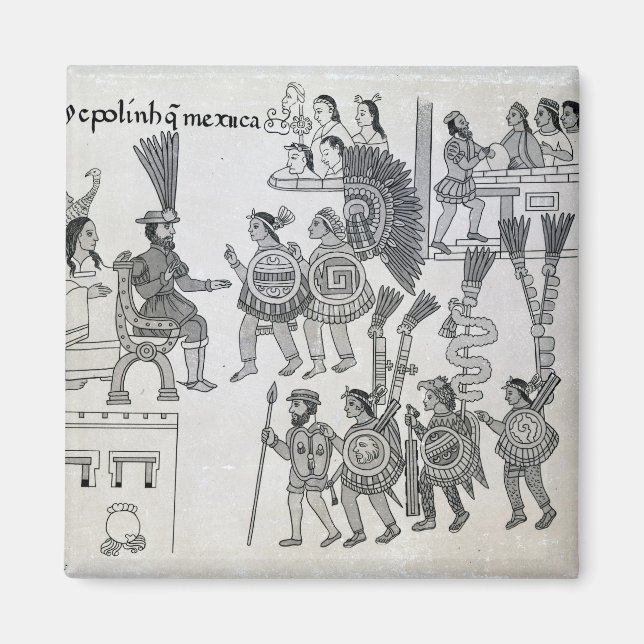 The last Aztec Emperor Cuauhtemoc surrenders Magnet (Front)