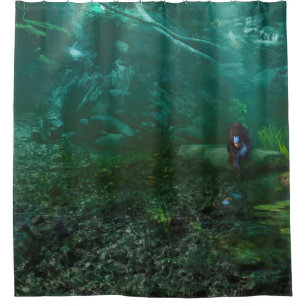 THE LAST BABOON SHOWER CURTAIN