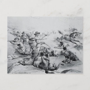 The Last Battle of General Custer Postcard
