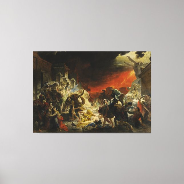 The Last Day of Pompeii by Karl Briullov Vesuvius Canvas Print (Front)